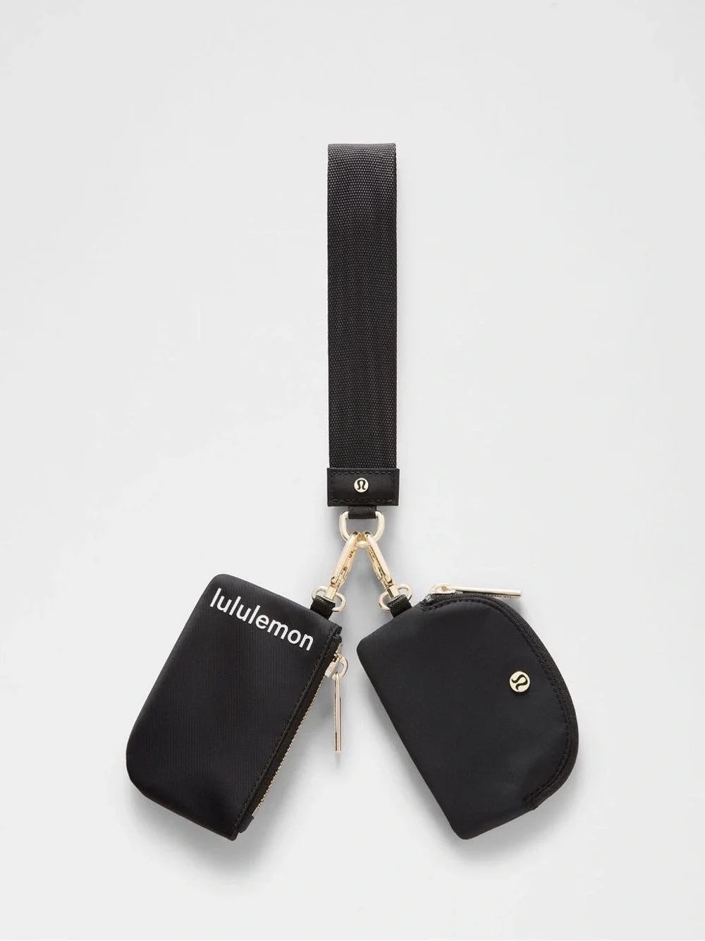Lululemon Black Double Pouch Keychain Strap